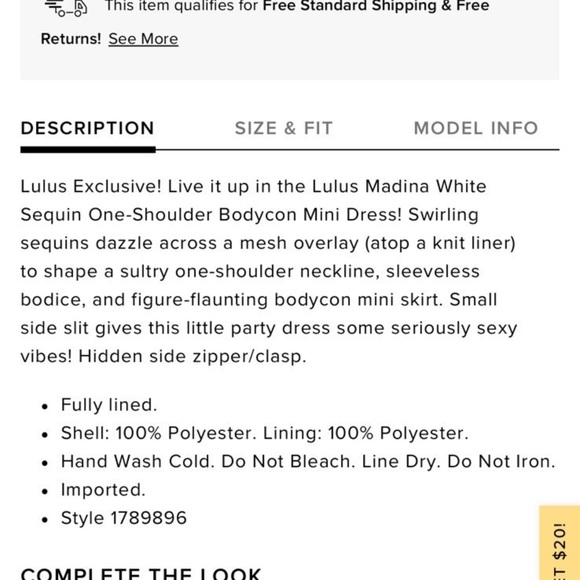 Lulus One Shoulder Mini Dress - Picture 4 of 4